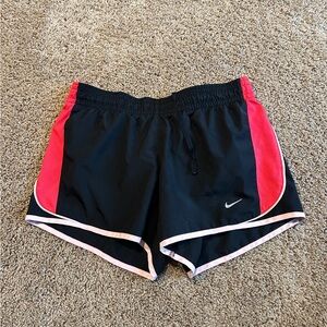 Nike Women's Black Shorts with Red Accents